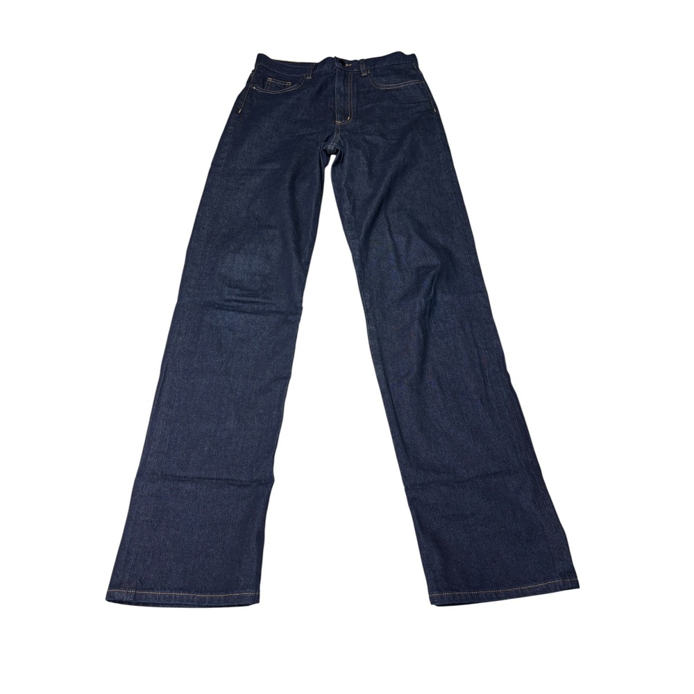 COS Straight Turn-Up Jeans Indigo Mid Rise Ankle Length Womens 25X33 Selvedge
